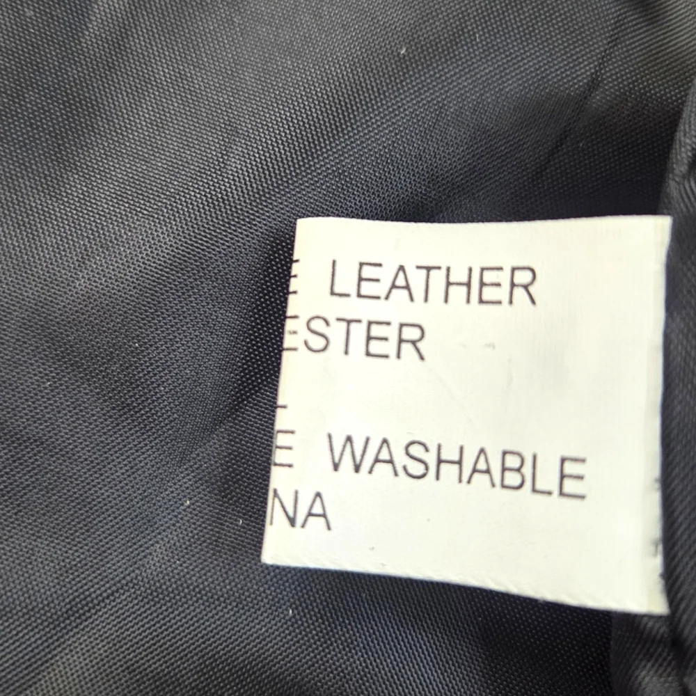 Vintage Patchwork Leather Bomber Jacker Mens Large Black 90s Heavyweight